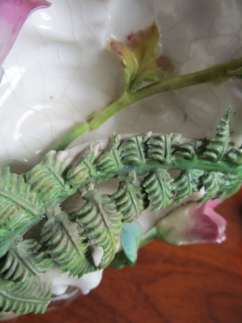 Heinz & Co Germany art deco basket flowers and leaves c1920s -aA