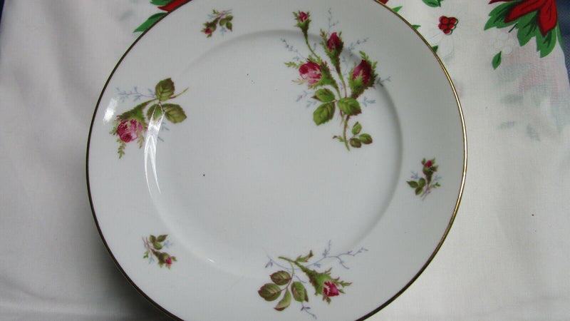 Rosenthal Moss Rose Pompadour 9 Bread Plates Gold Rim 6 3/4"