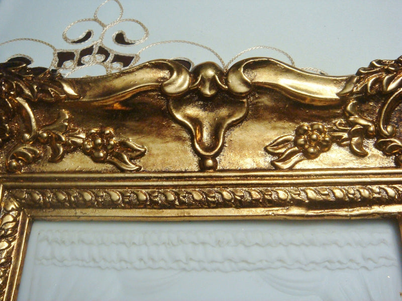 Framed Stone Wall Plaque In Stone Compound, "Nude", Gorgeous Frame