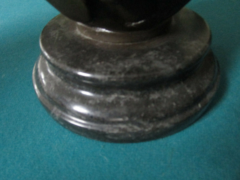 ART NOUVEAU POTTERY VASE MARBLE BASE SIGNED T. CALDAT