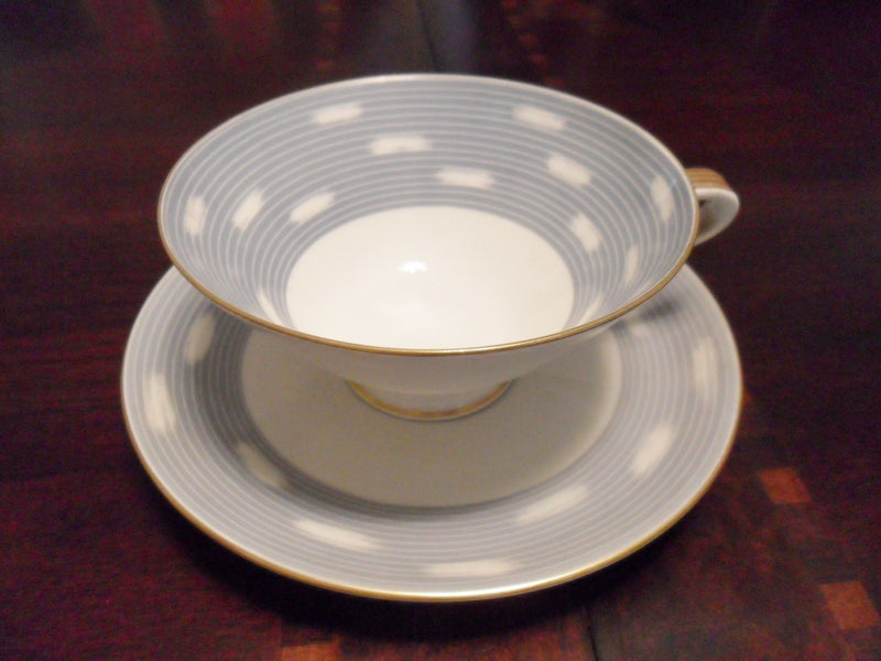 Hutschenreuther Bavaria Selb Germany  Cup And Saucer,  Grey Border Original [58]
