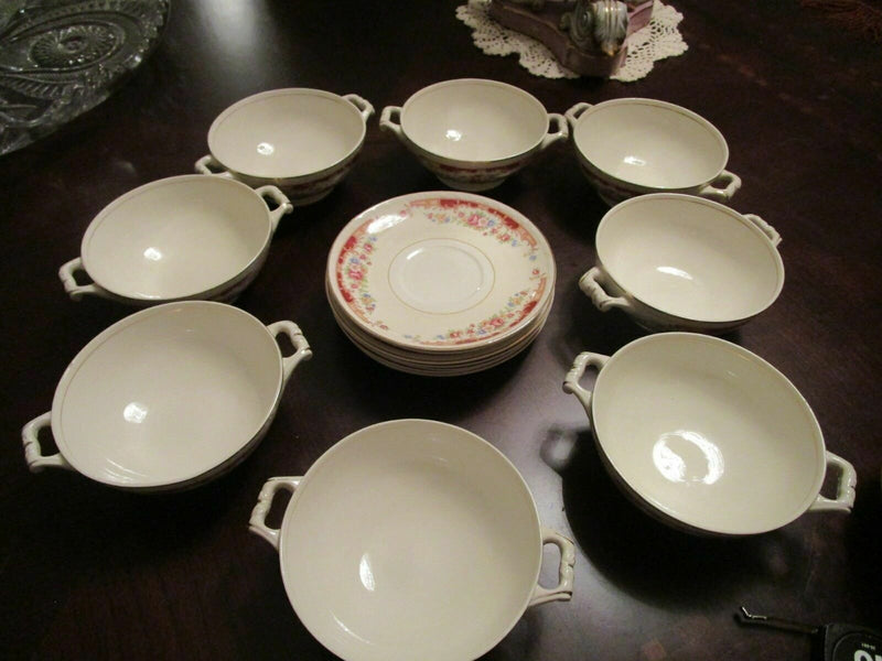 Homer Laughlin England Eggshell Georgian Bouquet Pattern Plates Trays Cups Pick