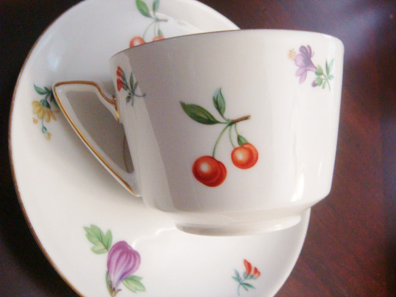 Eschenbach Baronet Germany  "Florence" Pattern Cup/ Saucer Fruit Decorations[74]