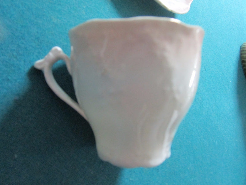 "Weimar" Germany Floral Coffee Cup And Saucer Artist Signed Original  [65]