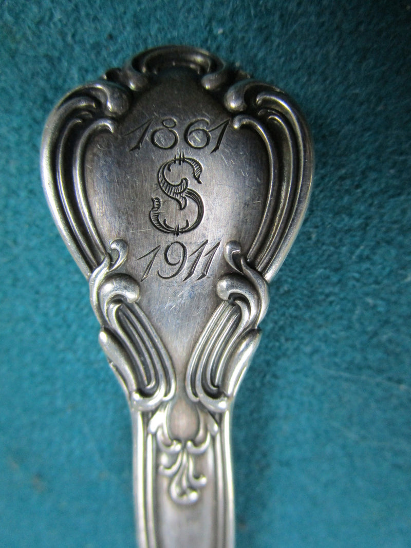 Gorham Sterling Spoon Server Marked 1861-S-1911, 6" [silv]