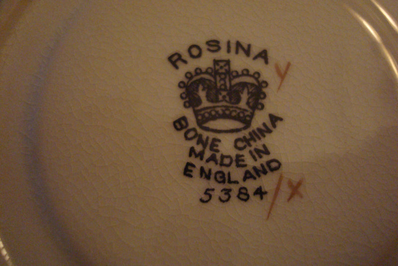 Rosina Mid Century England cup and sauce,  flowers and touches of gold [91]