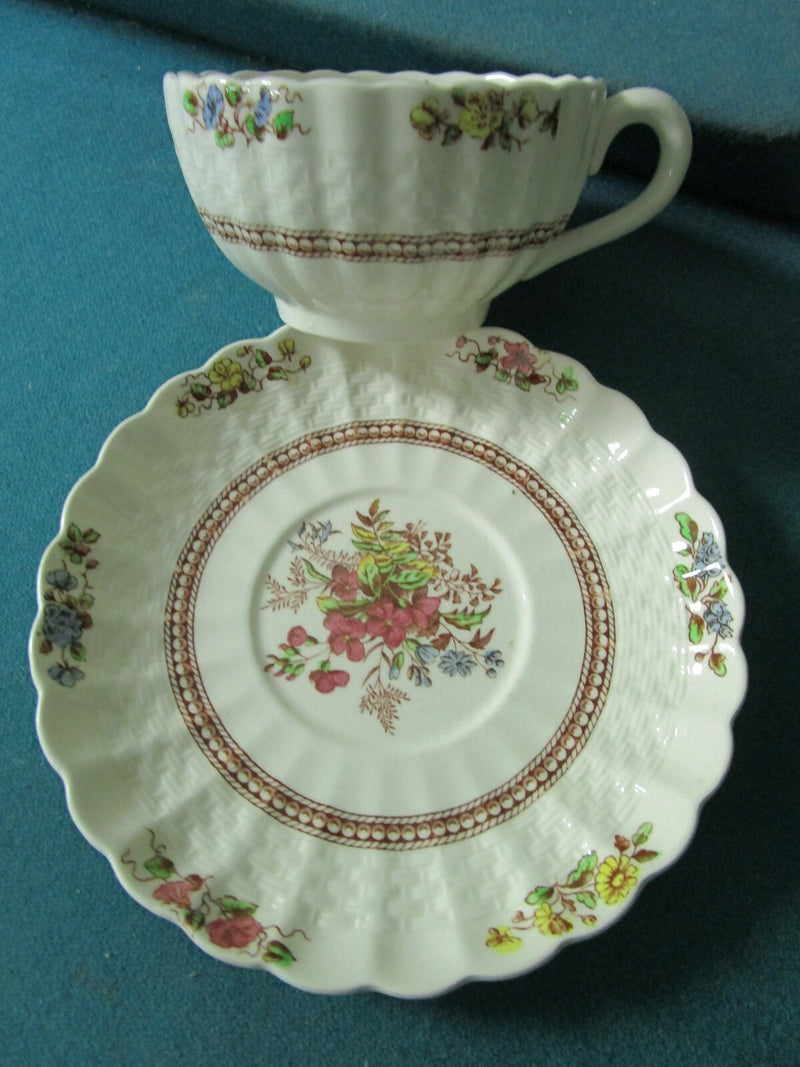 Copeland Spode China cup and saucer Rosalie Pattern,Made in England, S1878 [83]