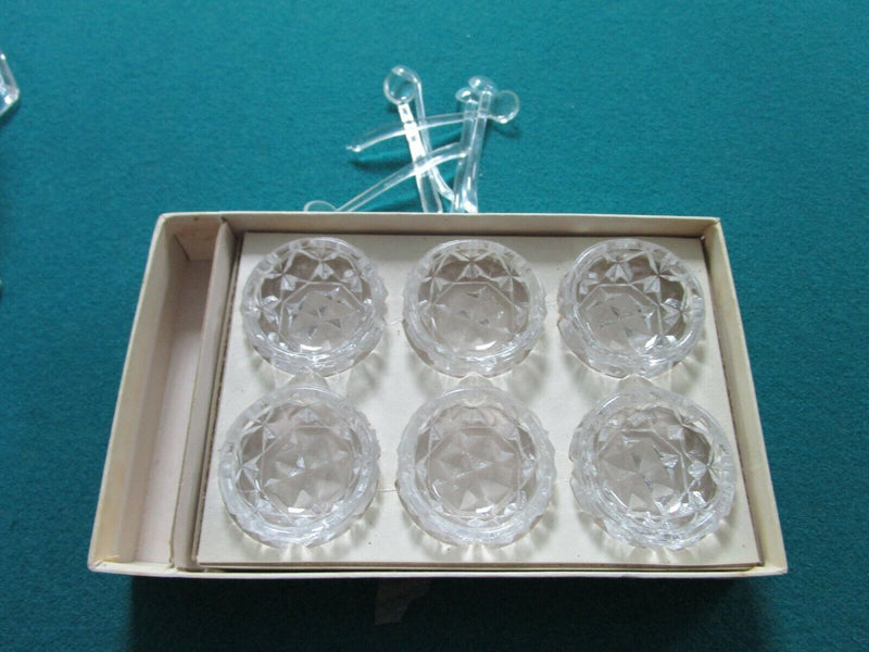 SALT DISHES PRESSED GLASS PORCELAIN B&G DAVID'S START PICK 1 SET