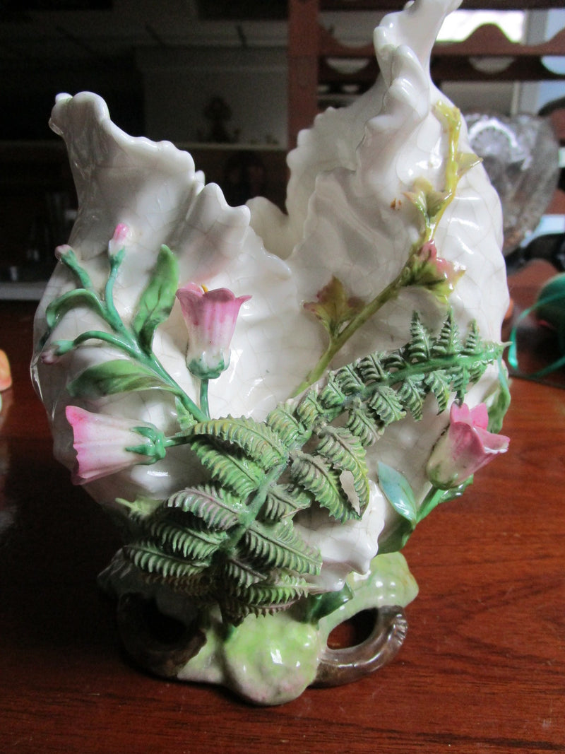 Heinz & Co Germany art deco basket flowers and leaves c1920s -aA