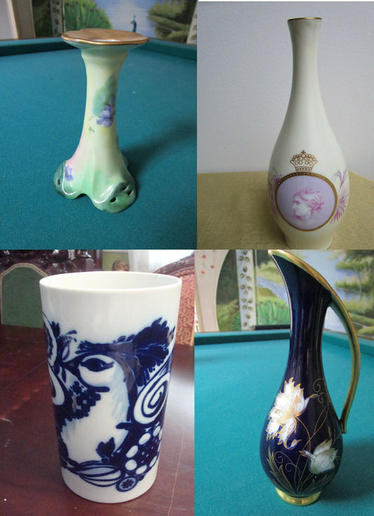 Rosenthal Bavaria Bud Vase Bjorn Wiinblad Antique Venus, Forget-Me-Not Etch Coba