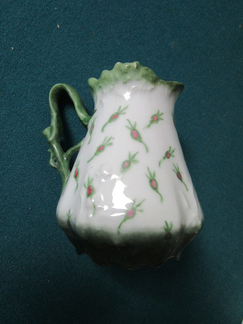 ANTIQUE Mignon Z.S. & C Bavaria, Germany, creamer  green flowers orig [88C]