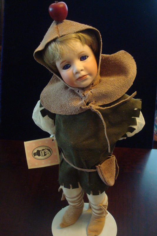 1980s William Tell -the young- doll by Wendy Lawton - apple in his head,  15"