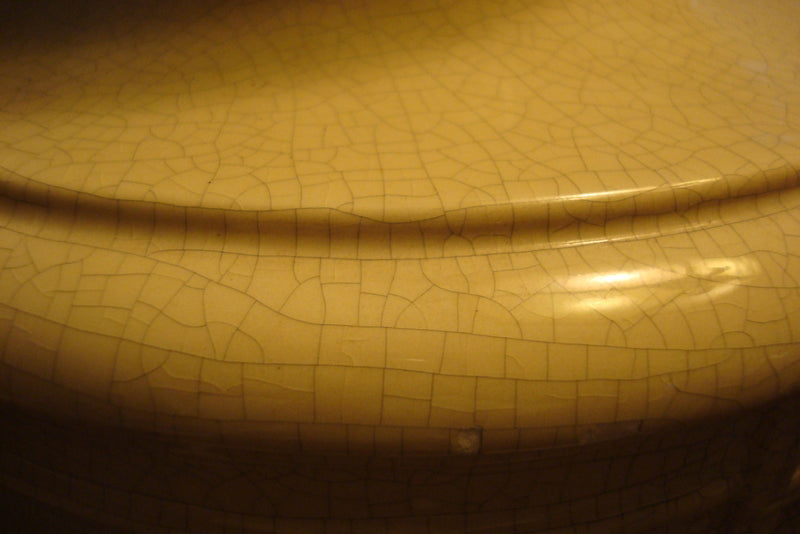 Ceramic Table Lamp Double Lights, ornated with ceramic drapes ORIGINAL LARGE