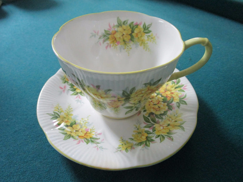 Royal Albert Blossom Time  Laburnum England Floral Cup And Saucer [65]