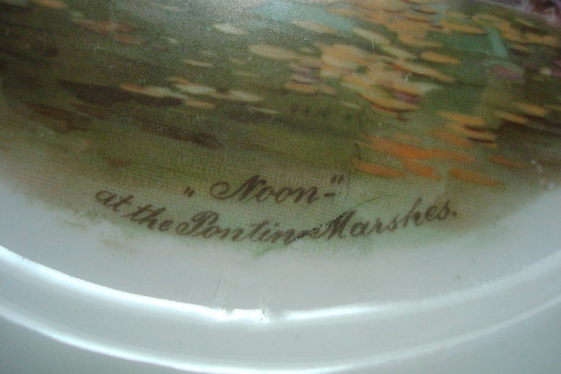 Greiner & Herda Bavaria  Signed Plate C1900s " Noon At The Pontino Marshes"[#29]