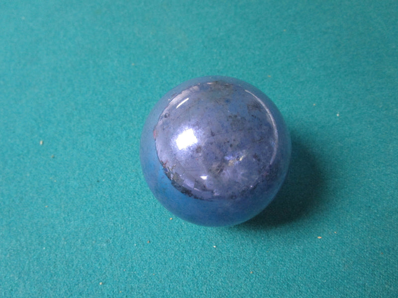 Kugel GERMANY Antique 2 1/2" Christmas ornament hand blown glass blue color 2 ^^