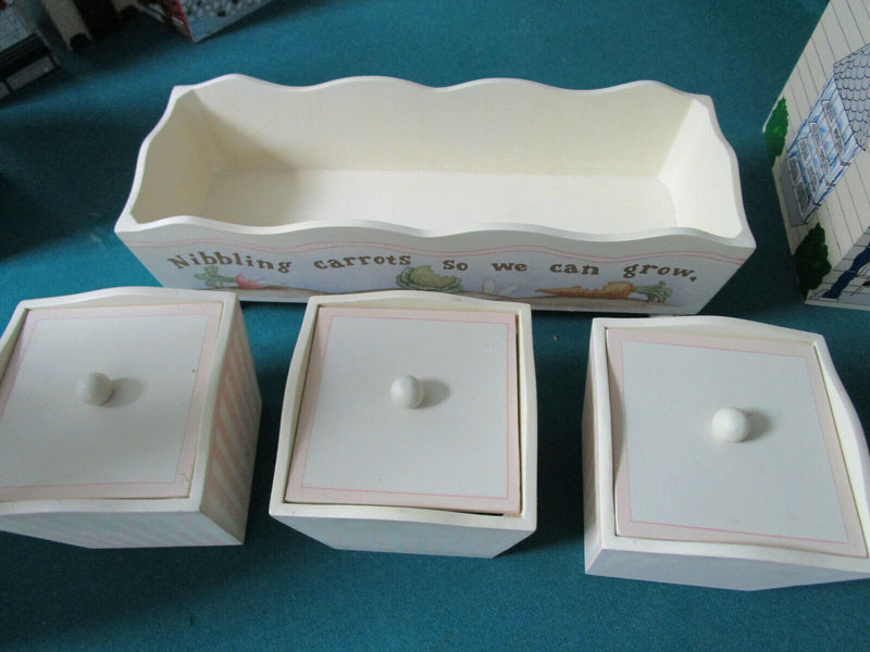 Wooden Canisters Houses Bakery Sweet Tea Flour Sugar Coffee Pick 1 ^^^