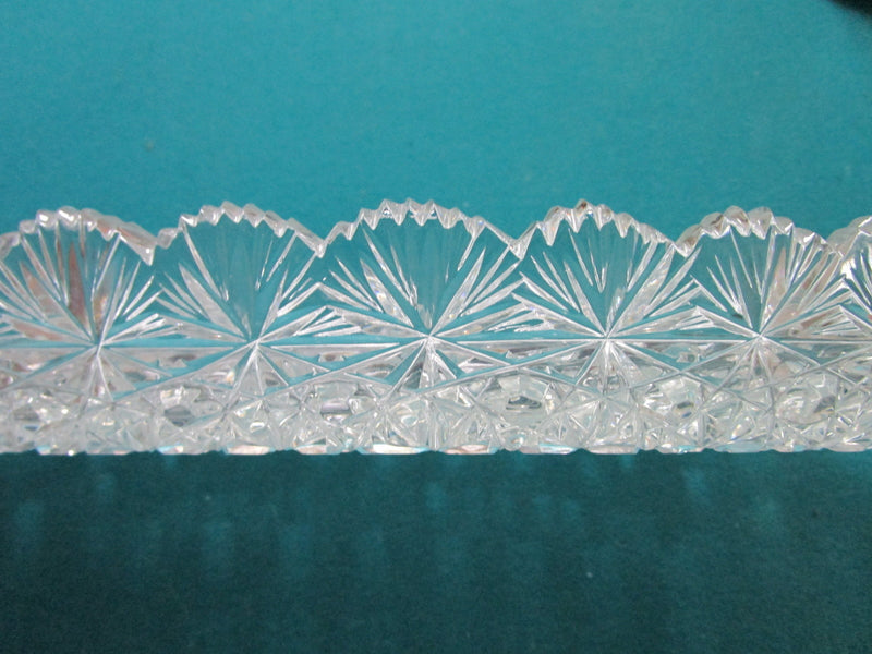 Bohemian cut glass dish oval,  16 1/2 x 6 1/2"[a*5]