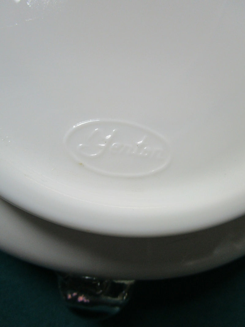 Fenton Silver Crest  3 Pcs, Candle Holders & Candy Dish Silver Crest [130M]