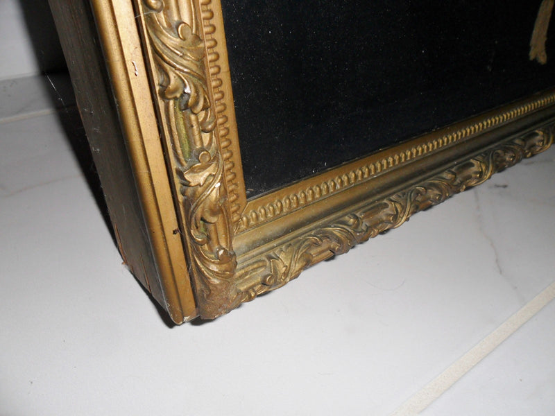 1800s hand fan handpainted, silk and lace, wooden handle, gorgeous frame