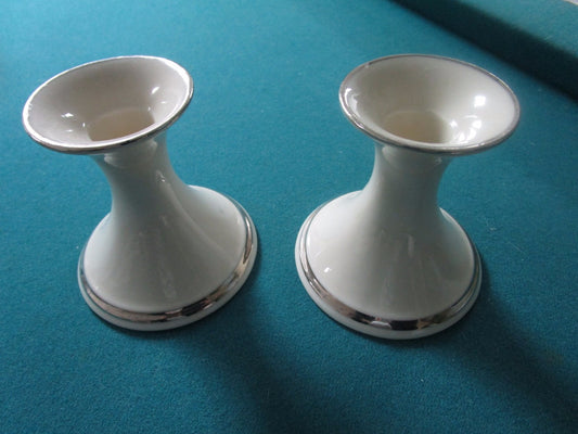 Lenox Eternal Pair Candleholder, Silver Rim ^^