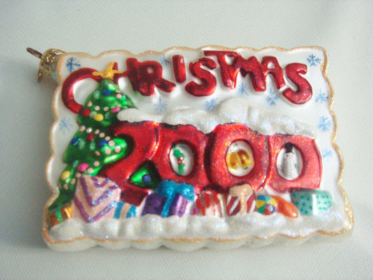 Christopher Radko Christmas 2000 card, 5" by 3 1/2" orig^^