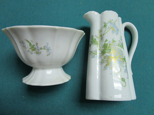 Haviland Limoges France -Margaux Pattern -Creamer And Open Sugar [88C]
