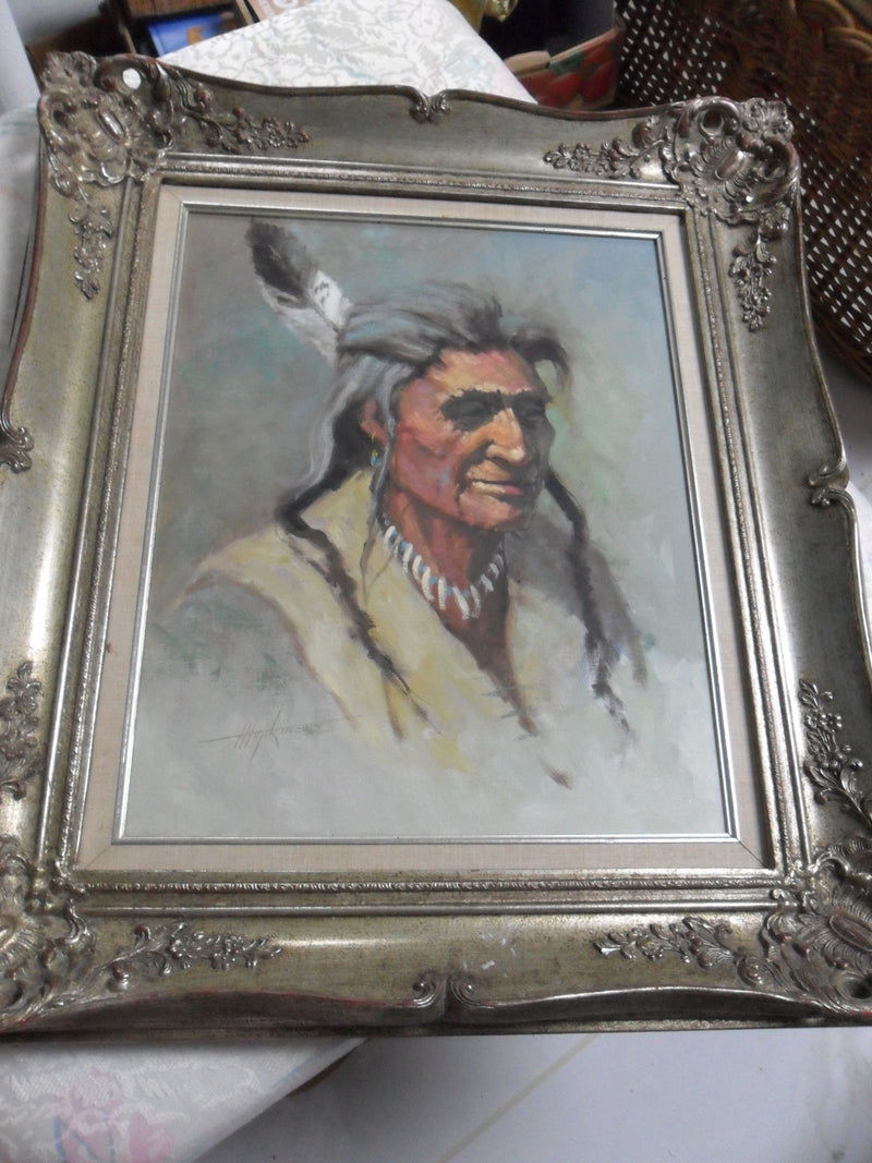 Harold Hopkinson Shoshone Godsiago? original oil painting, singed & handwritten