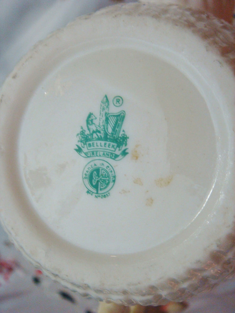 Coffee Pot & Lid in Limpet Yellow  Belleek Pottery (Ireland) 8" tall [a*12]