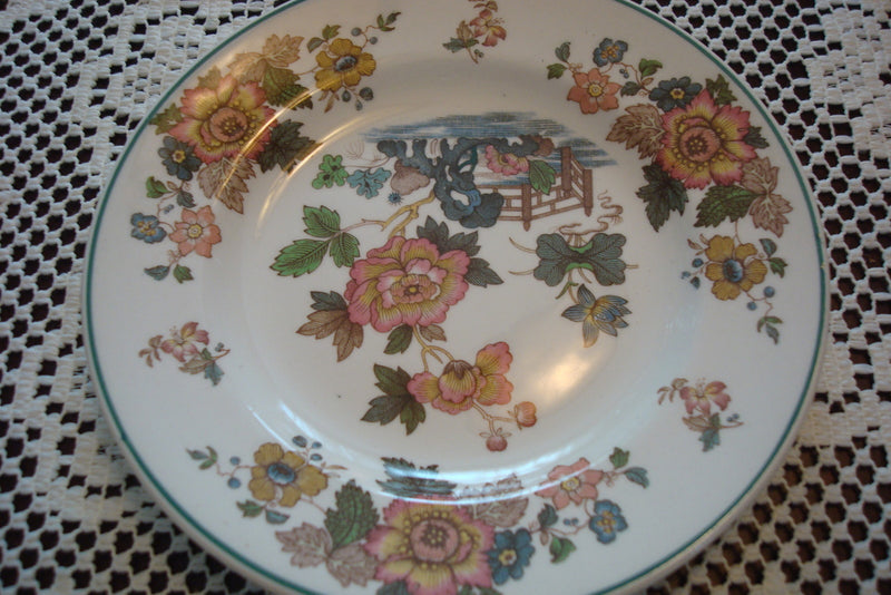 “Wedgwood” ENGLAND Eastern Flowers TKD 426 TRIO cup, saucer & cake plate [A5#13]
