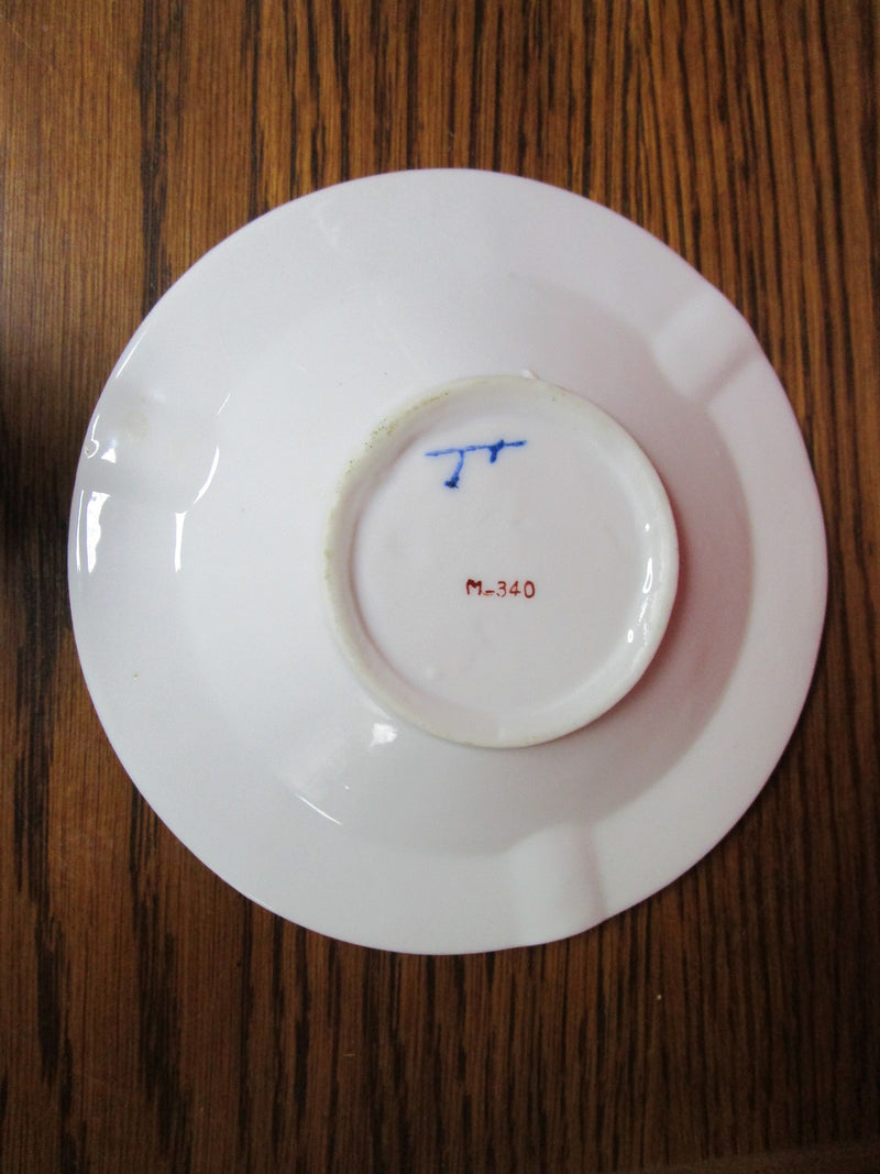 Japanese Imports COFFEE cup and saucer applied roses [60c]