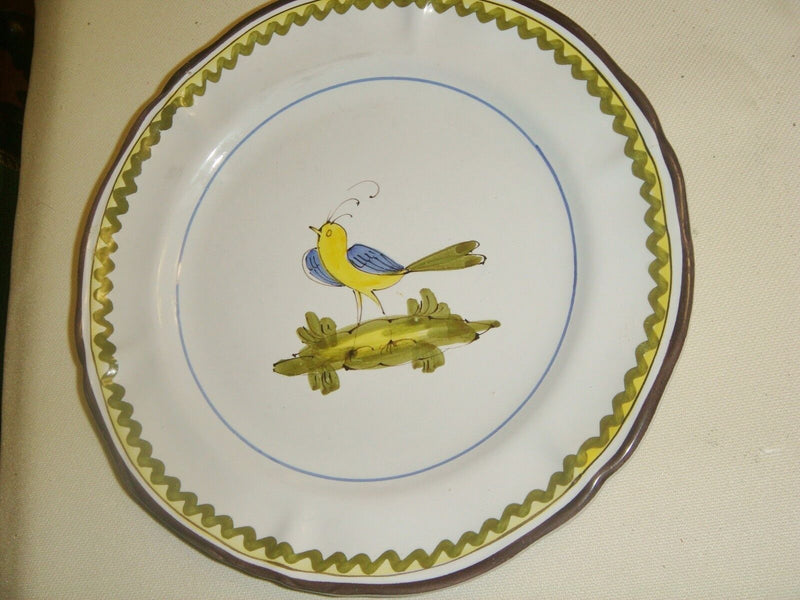 ORIGINAL Majolica Mid CenturyCANTAGALLI, ITALY 7 dinner plates 10" [*116c]