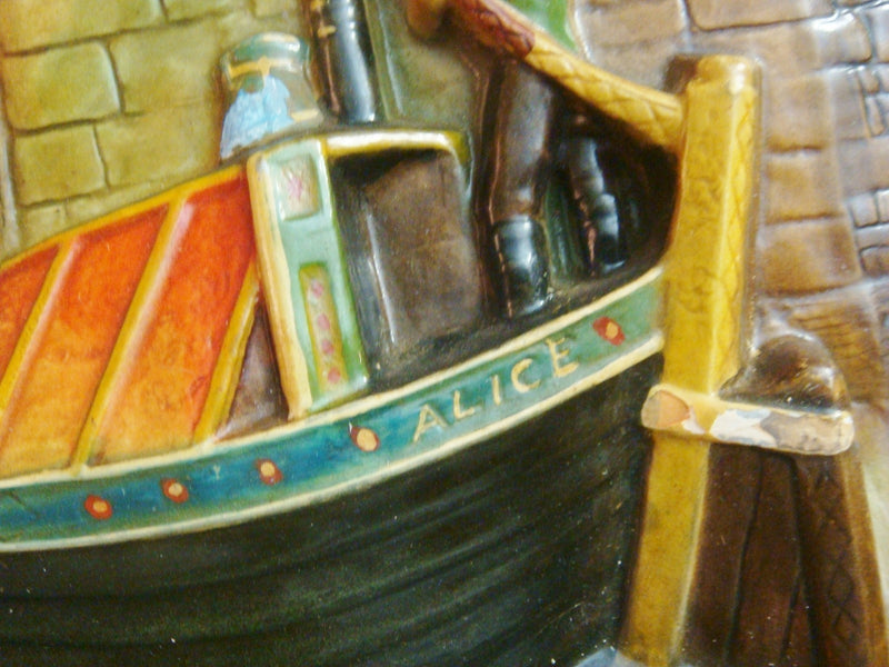 W. H. "Blossons" Congleton Cheshir,  England, hand painted wall plaque[2]