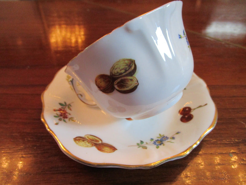Hammersley England Spode Group Tea Cup And Saucer, Winter Nuts Pattern [*92]