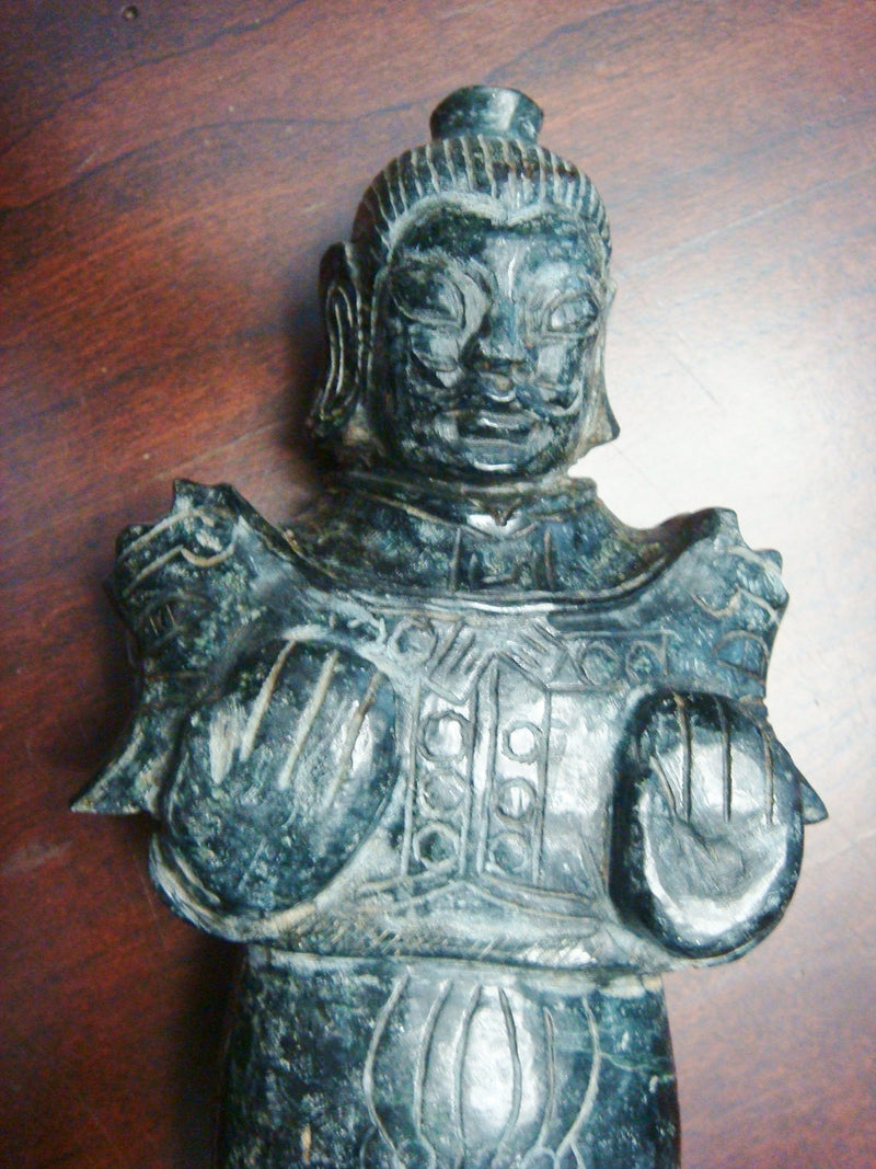 Antique Chinese carved stone of a  soldier, 10 1/2"[8]