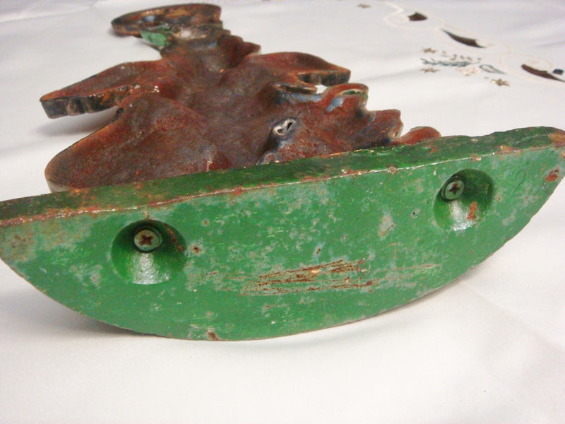 Iron door stopper in rustic iron , 16" tall [8]