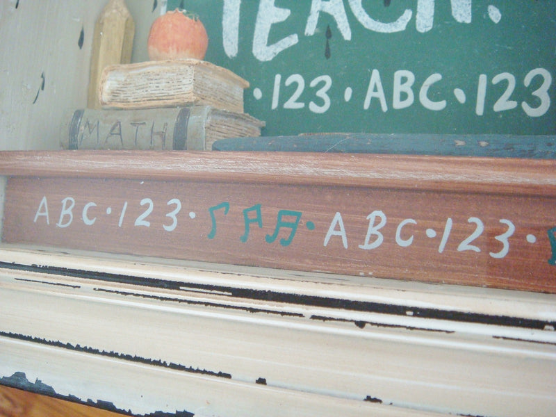 Shadow box "Those who care, teach", 3" tall by 11" x 11" vintage