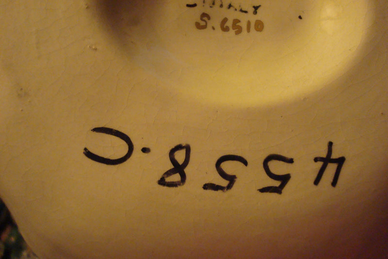 Italian ceramic jewelry holder, decorated with blue flowers and gold[7]