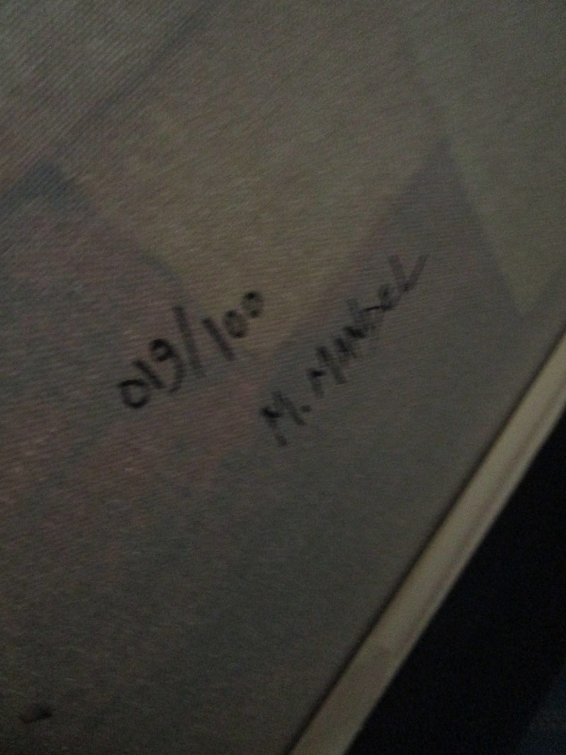 JEWISH LANDSCAPE M. Mandel oil on canvas painting professionlly framed