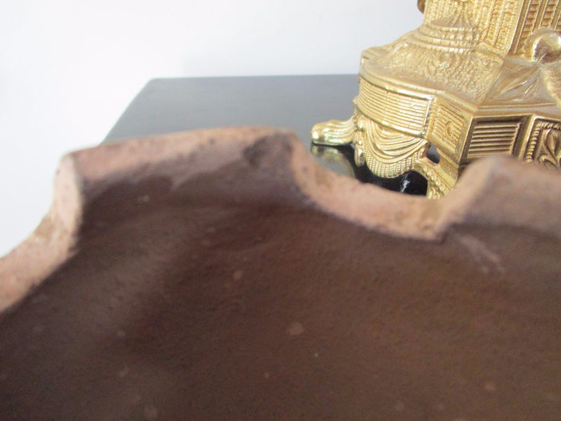 Mexican Vessel Round  Terracota Hand Carved [SW1]