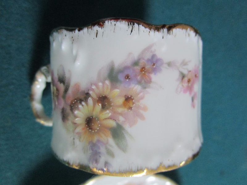 Rosenthal "Monbijou" Pattern  Floral Coffee Cup And Saucer Artist Signed [65]