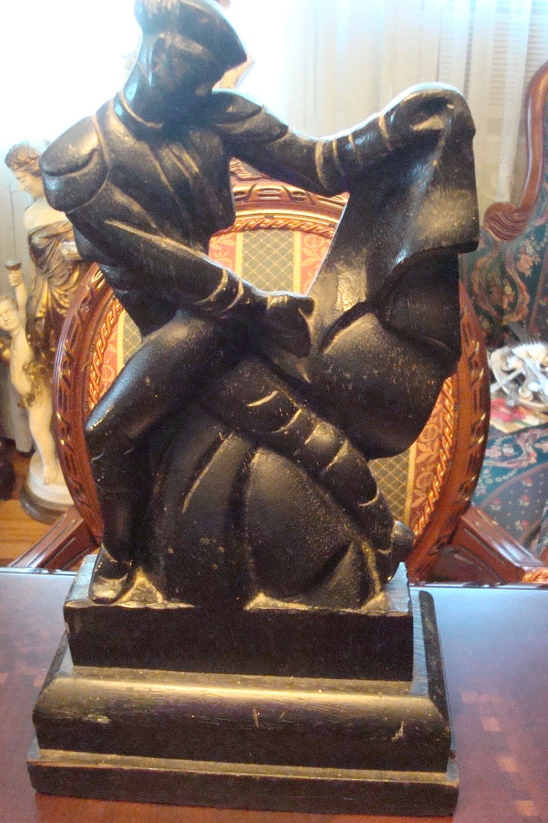 YASHA HEIFETZ 1960s Walnut hand carved Art Deco lamp -base- "Matador" original