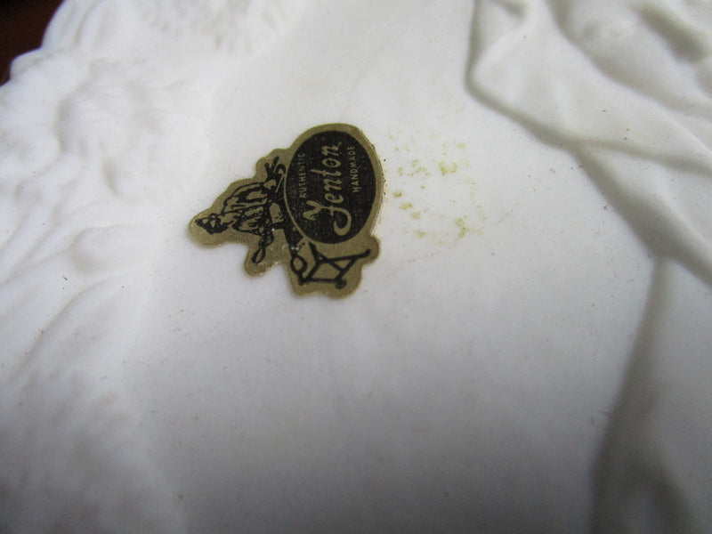 Fenton Mother's Day Milk Glass 2 Plates, Blue And White [am6]