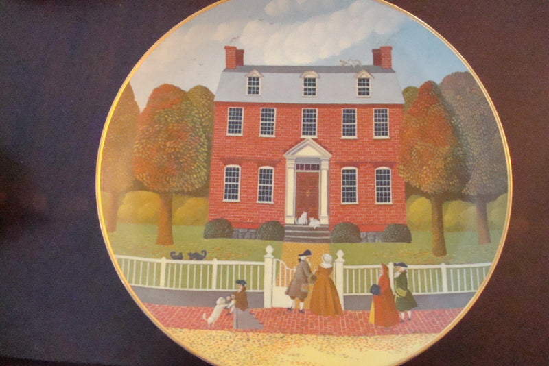 Ridgewood Fine China collector plate "Derby Mansion" Colonial Heritage ^^