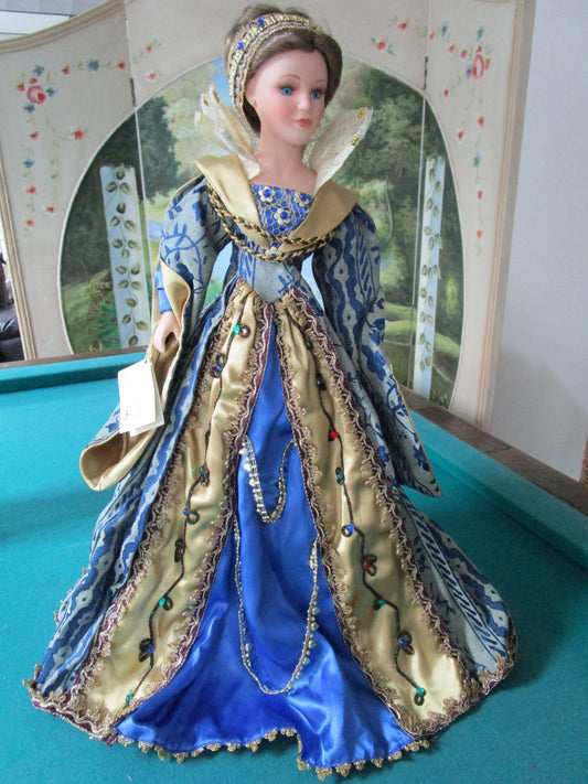 1980s Queen Guinevere doll  Anastasia Collection, 22"  original tag  STAND