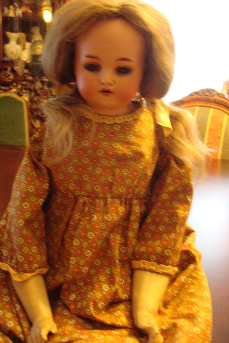 1950S K & R, Kämmer & Reinhardt, shoulder head compo, jointed, leather body, 23"