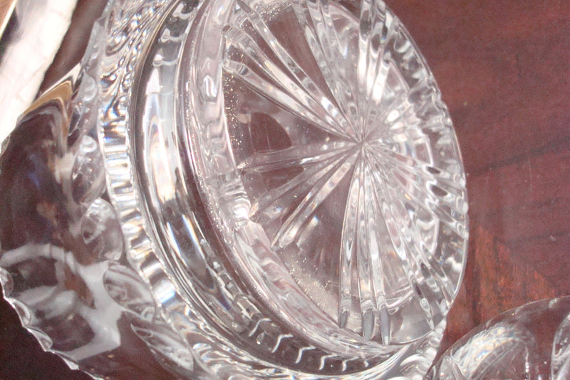 Crystal clear covered candy dish, AMERICAN brilliant period