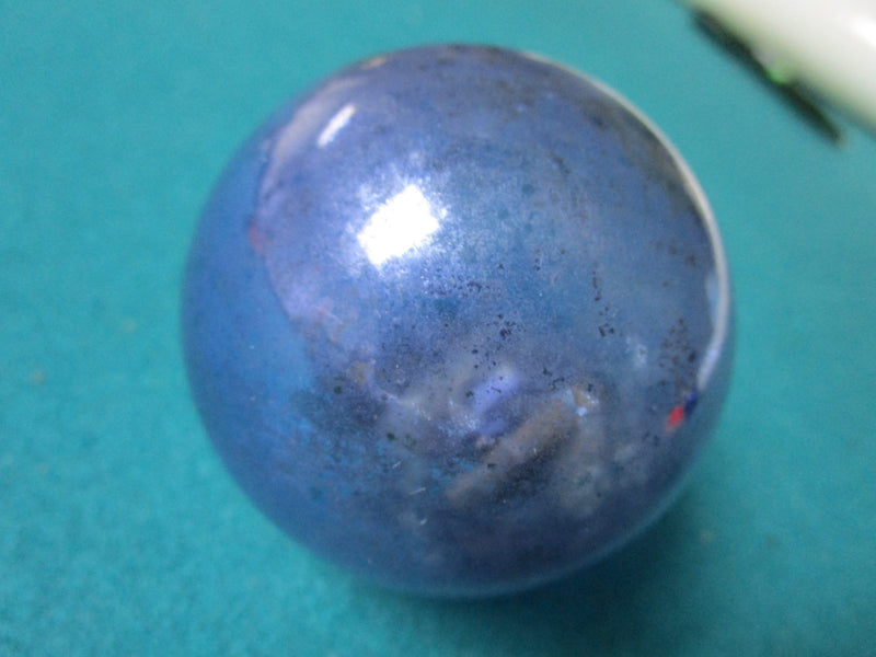 Kugel GERMANY Antique 2 1/2" Christmas ornament hand blown glass blue color 2 ^^