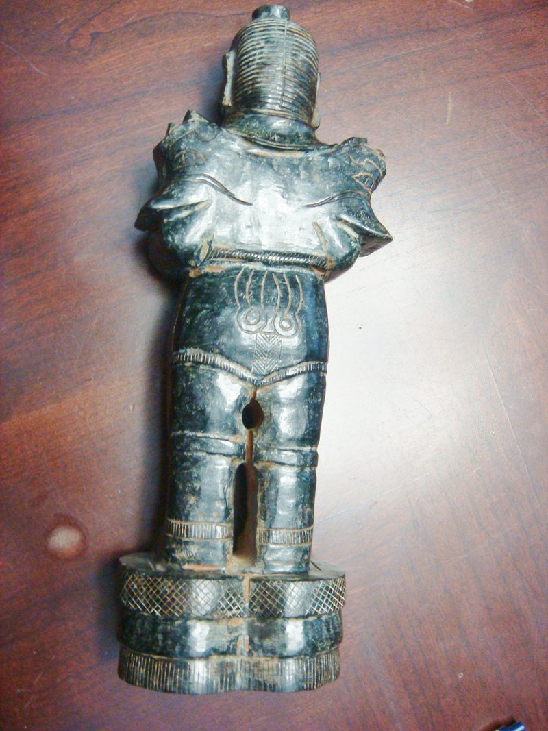 Antique Chinese carved stone of a  soldier, 10 1/2"[8]