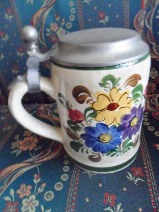 Wechsler-Tirolkeramik Schwaz Austria Beer Covered Stein Original